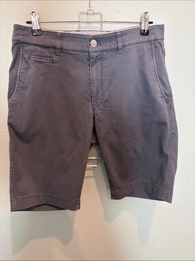 Men's Flat Front Casual Shorts in Slate Blue